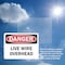 Signmission Live Wire Overhead Danger Sign, Plastic, 10in W x 7in L, 2PK OS-2PACK-DS-P-710-L-19420 - alternate 3